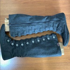 Blowfish fabric below knee height boots